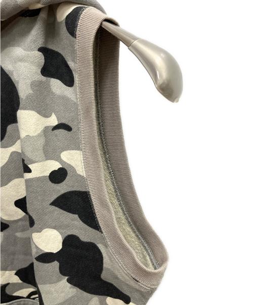 A BATHING APE（アベイシングエイプ）A BATHING APE (アベイシングエイプ) フーディーベスト グレー×ブラック サイズ:SIZE TALLの古着・服飾アイテム