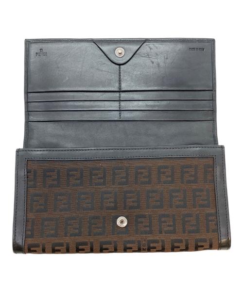 FENDI（フェンディ）FENDI (フェンディ) ズッキーノ 長財布 ブラウンの古着・服飾アイテム