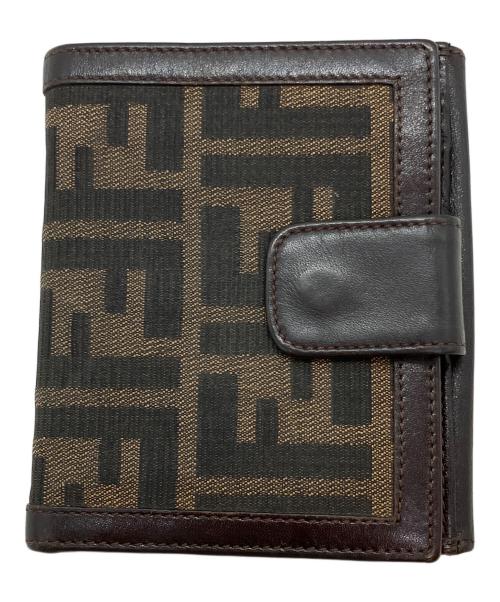 FENDI（フェンディ）FENDI (フェンディ) ズッカ 2つ折り財布 ブラウンの古着・服飾アイテム