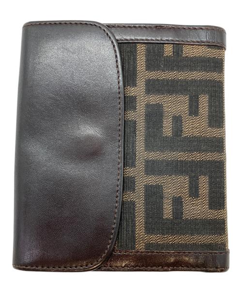 FENDI（フェンディ）FENDI (フェンディ) ズッカ 2つ折り財布 ブラウンの古着・服飾アイテム