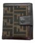 FENDI（フェンディ）の古着「ズッカ 2つ折り財布」｜ブラウン