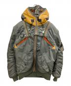 AVIREXアヴィレックス）の古着「MA-1 REMODEL MARK2 フライトジャケット」｜オリーブ