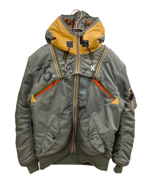 AVIREX（アヴィレックス）AVIREX (アヴィレックス) MA-1 REMODEL MARK2 フライトジャケット オリーブ サイズ:SIZE Lの古着・服飾アイテム