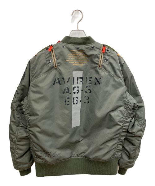AVIREX（アヴィレックス）AVIREX (アヴィレックス) MA-1 REMODEL MARK2 フライトジャケット オリーブ サイズ:SIZE Lの古着・服飾アイテム