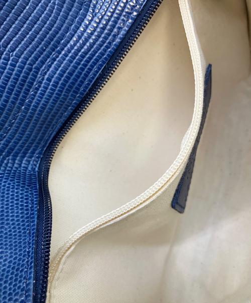 Kate Moss for LONGCHAMP（ケイトモス フォー ロンシャン）Kate Moss for LONGCHAMP (ケイトモス フォー ロンシャン) ショルダーバッグ ホワイト×ブルーの古着・服飾アイテム