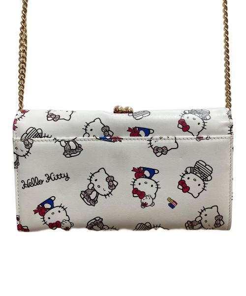nina mew（ニーナ ミュウ）nina mew (ニーナ ミュウ) HELLO KITTY (ハローキティ) チェーンショルダーバッグ ホワイト×レッドの古着・服飾アイテム