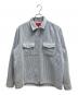 Supreme（シュプリーム）の古着「2-TONE CORDUROY ZIP UP SHIRT」｜スカイブルー×ホワイト