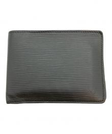 LOUIS VUITTON（ルイ ヴィトン）の古着「エピ ポルトフォイユ ミュルティプル 2つ折り財布」｜ブラック