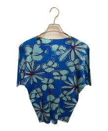 PLEATS PLEASE（プリーツプリーズ）の古着「総柄プリーツカットソー 半袖カットソー」｜ブルー×スカイブルー