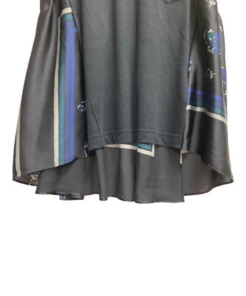 sacai（サカイ）sacai (サカイ) 半袖花柄ブラウス 半袖カットソー ブラック サイズ:SIZE 2の古着・服飾アイテム