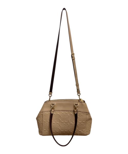 COACH（コーチ）COACH (コーチ) シグネチャー　2WAYバッグ ベージュの古着・服飾アイテム