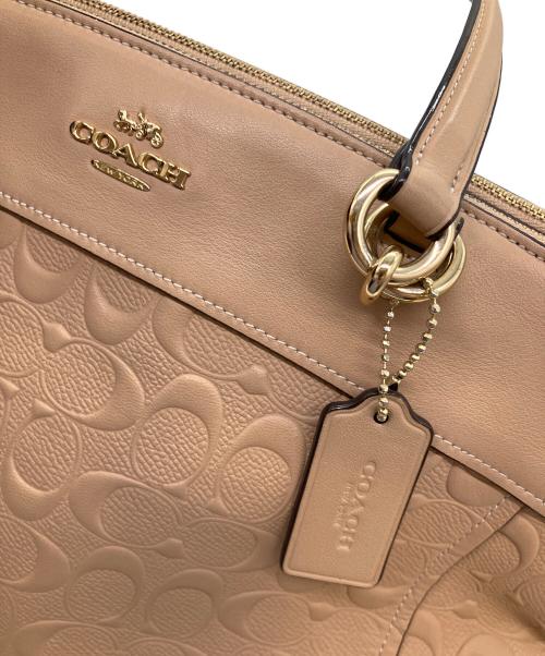 COACH（コーチ）COACH (コーチ) シグネチャー　2WAYバッグ ベージュの古着・服飾アイテム