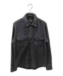 Eddie Bauer（エディーバウアー）の古着「ハーフジッププルオーバー 長袖シャツ」｜グレー