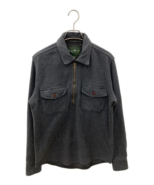 Eddie Bauer（エディーバウアー）Eddie Bauer (エディーバウアー) ハーフジッププルオーバー 長袖シャツ グレー サイズ:SIZE Sの古着・服飾アイテム