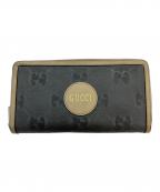GUCCIグッチ）の古着「GG OFF THE GRID ラウンドファスナーウォレット」｜グレー×ベージュ
