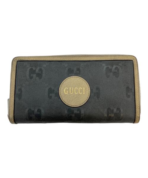 GUCCI（グッチ）GUCCI (グッチ) GG OFF THE GRID ラウンドファスナーウォレット グレー×ベージュの古着・服飾アイテム