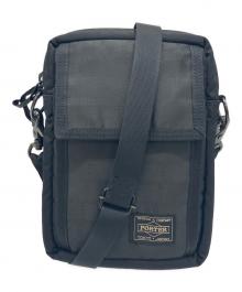 PORTER（ポーター）の古着「BLACK PATTERN MINI SHOULDER BAG 2WAYミニショルダーバッグ」｜ブラック
