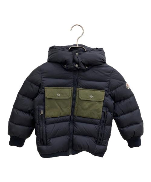 MONCLER（モンクレール）MONCLER (モンクレール) ダウンジャケット ネイビー×オリーブ サイズ:４anni/104cmの古着・服飾アイテム