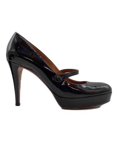 GUCCI（グッチ）GUCCI (グッチ) メリージェン プラットフォームパンプス ハイヒール ブラック サイズ:SIZE 38 1/2の古着・服飾アイテム