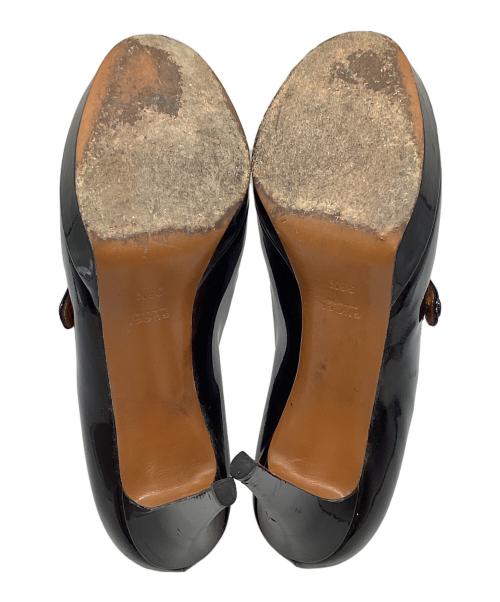 GUCCI（グッチ）GUCCI (グッチ) メリージェン プラットフォームパンプス ハイヒール ブラック サイズ:SIZE 38 1/2の古着・服飾アイテム