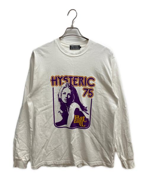 Hysteric Glamour（ヒステリックグラマー）Hysteric Glamour (ヒステリックグラマー) 長袖カットソー ホワイト サイズ:SIZE Lの古着・服飾アイテム