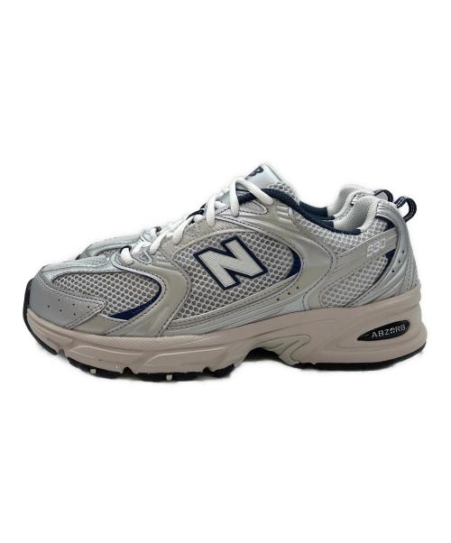 NEW BALANCE（ニューバランス）NEW BALANCE (ニューバランス) ローカットスニーカー ホワイト×シルバー サイズ:SIZE 24.5cmの古着・服飾アイテム