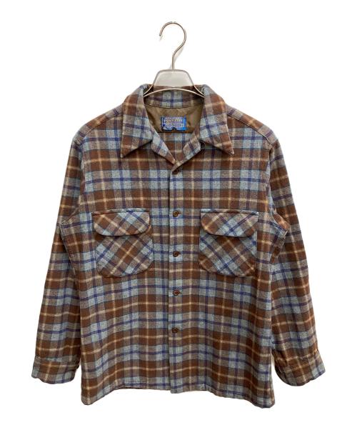 PENDLETON（ペンドルトン）PENDLETON (ペンドルトン) 長袖シャツ ブラウン×グレー サイズ:SIZE Mの古着・服飾アイテム