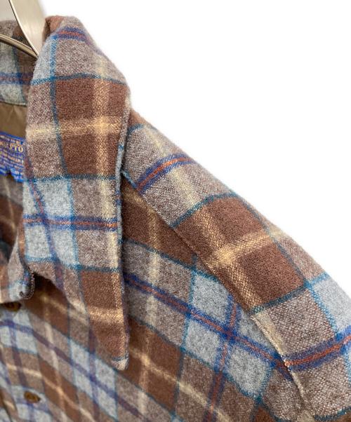 PENDLETON（ペンドルトン）PENDLETON (ペンドルトン) 長袖シャツ ブラウン×グレー サイズ:SIZE Mの古着・服飾アイテム