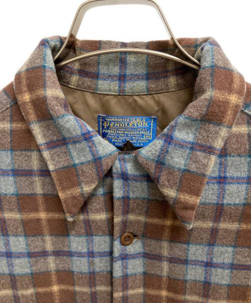 PENDLETON（ペンドルトン）PENDLETON (ペンドルトン) 長袖シャツ ブラウン×グレー サイズ:SIZE Mの古着・服飾アイテム