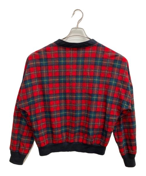 PENDLETON（ペンドルトン）PENDLETON (ペンドルトン) 厚手カーディガン レッド×グリーン サイズ:SIZE　Lの古着・服飾アイテム