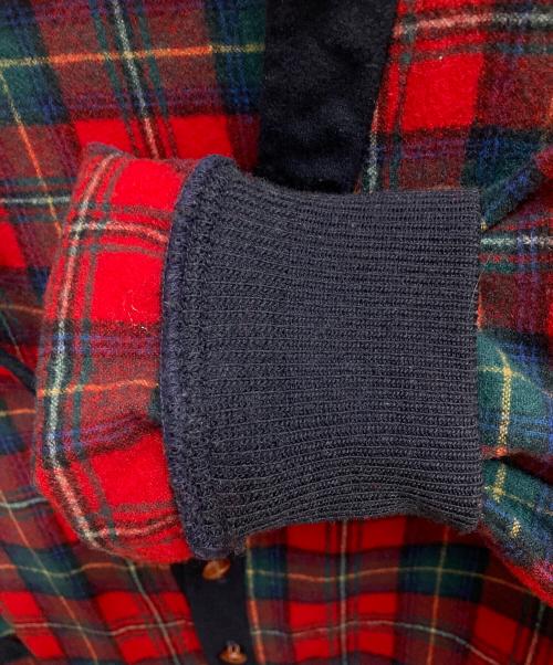 PENDLETON（ペンドルトン）PENDLETON (ペンドルトン) 厚手カーディガン レッド×グリーン サイズ:SIZE　Lの古着・服飾アイテム