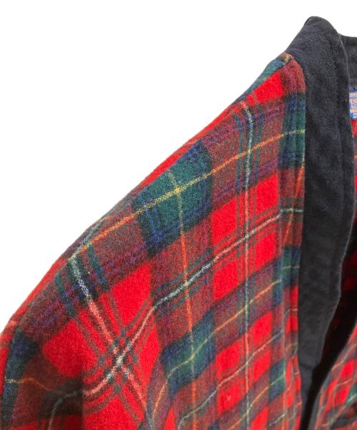 PENDLETON（ペンドルトン）PENDLETON (ペンドルトン) 厚手カーディガン レッド×グリーン サイズ:SIZE　Lの古着・服飾アイテム