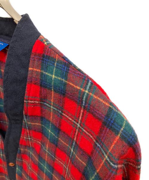 PENDLETON（ペンドルトン）PENDLETON (ペンドルトン) 厚手カーディガン レッド×グリーン サイズ:SIZE　Lの古着・服飾アイテム