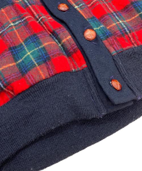 PENDLETON（ペンドルトン）PENDLETON (ペンドルトン) 厚手カーディガン レッド×グリーン サイズ:SIZE　Lの古着・服飾アイテム