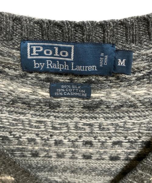 POLO RALPH LAUREN（ポロ・ラルフローレン）POLO RALPH LAUREN (ポロ・ラルフローレン) ニットベスト グレー サイズ:SIZE Mの古着・服飾アイテム