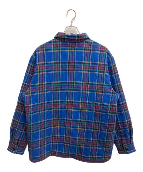 SUPREME（シュプリーム）Supreme (シュプリーム) Quilted Plaid Flannel Shirt ブルー サイズ:SIZE Lの古着・服飾アイテム