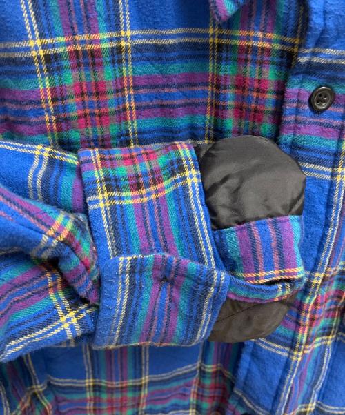SUPREME（シュプリーム）Supreme (シュプリーム) Quilted Plaid Flannel Shirt ブルー サイズ:SIZE Lの古着・服飾アイテム