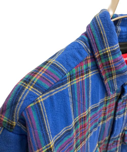 SUPREME（シュプリーム）Supreme (シュプリーム) Quilted Plaid Flannel Shirt ブルー サイズ:SIZE Lの古着・服飾アイテム