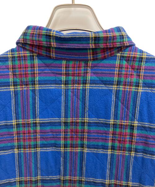 SUPREME（シュプリーム）Supreme (シュプリーム) Quilted Plaid Flannel Shirt ブルー サイズ:SIZE Lの古着・服飾アイテム