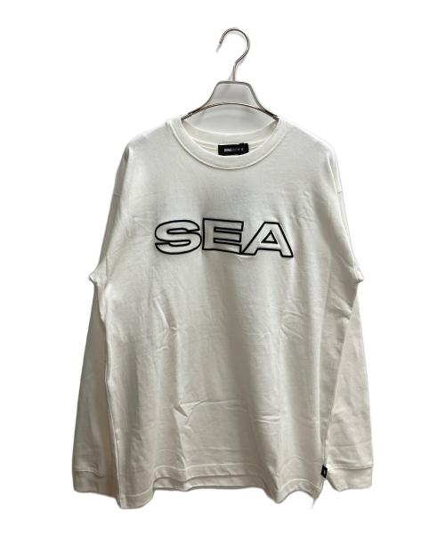 WIND AND SEA（ウィンダンシー）WIND AND SEA (ウィンダンシー) ロゴTシャツ 長袖カットソー ホワイト サイズ:SIZE Lの古着・服飾アイテム