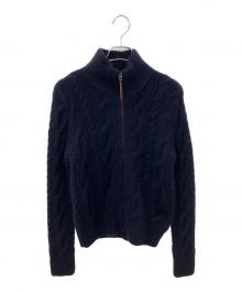 RALPH LAUREN（ラルフローレン）の古着「カシミヤニットジャケット」｜ネイビー