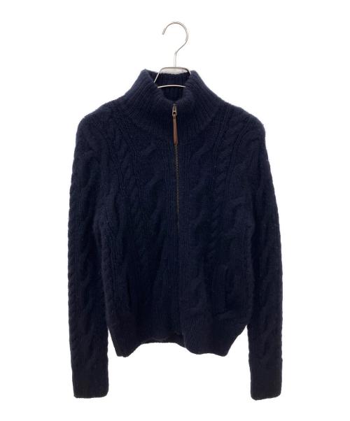 RALPH LAUREN（ラルフローレン）RALPH LAUREN (ラルフローレン) カシミヤニットジャケット ネイビー サイズ:SIZE Mの古着・服飾アイテム