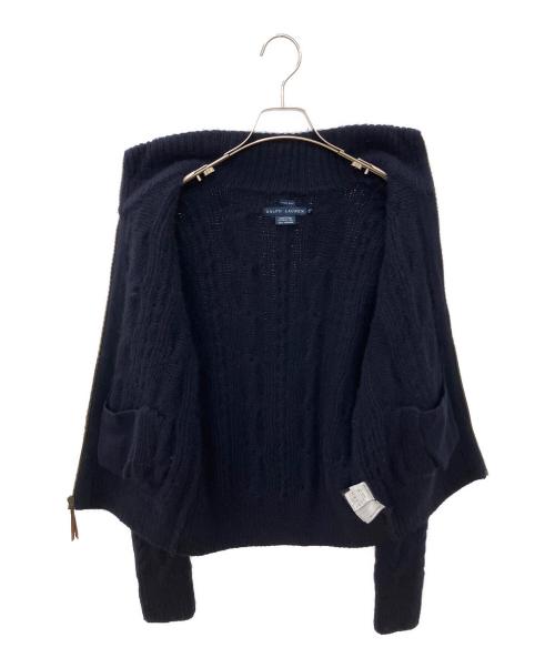 RALPH LAUREN（ラルフローレン）RALPH LAUREN (ラルフローレン) カシミヤニットジャケット ネイビー サイズ:SIZE Mの古着・服飾アイテム