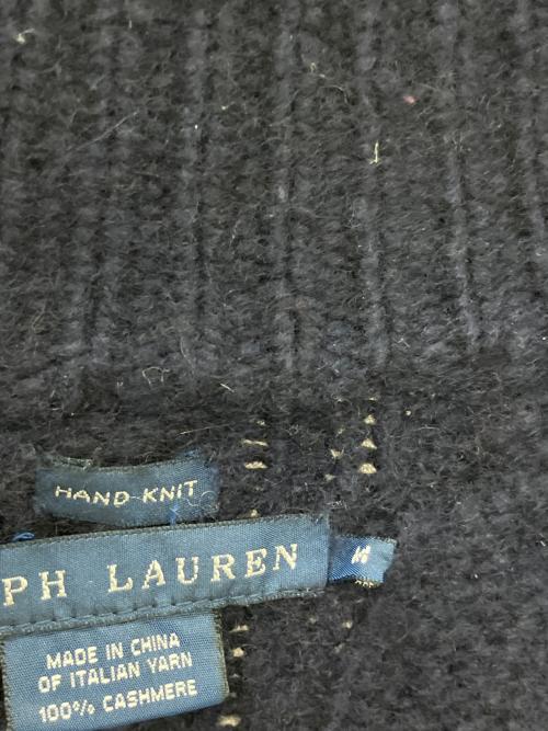 RALPH LAUREN（ラルフローレン）RALPH LAUREN (ラルフローレン) カシミヤニットジャケット ネイビー サイズ:SIZE Mの古着・服飾アイテム