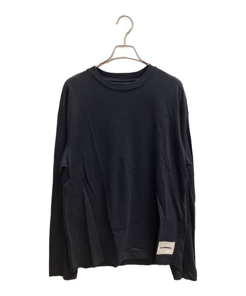 JIL SANDER+（ジルサンダープラス）JIL SANDER+ (ジルサンダープラス) クルーネック長袖Tシャツ 長袖カットソー ネイビー サイズ:SIZE XLの古着・服飾アイテム