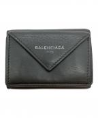 BALENCIAGAバレンシアガ）の古着「ペーパー ミニウォレット 3つ折り財布」｜グレー
