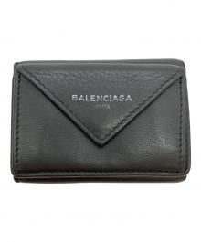 BALENCIAGA（バレンシアガ）の古着「ペーパー ミニウォレット 3つ折り財布」｜グレー