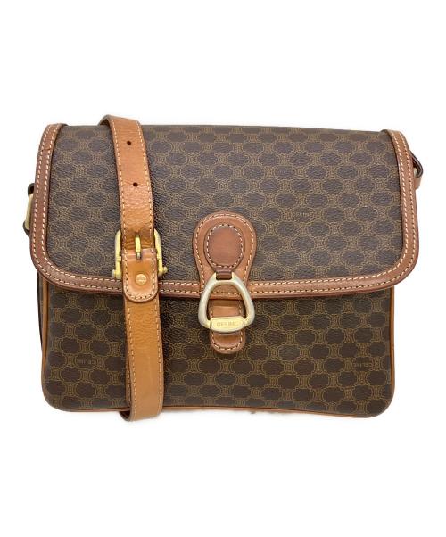 CELINE（セリーヌ）CELINE (セリーヌ) マカダム ショルダーバッグ ブラウンの古着・服飾アイテム