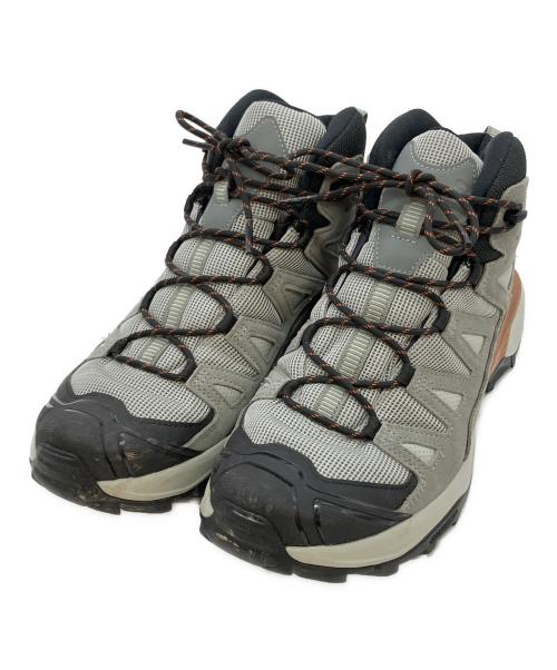 SALOMON（サロモン）SALOMON (サロモン) X ULTRA 360 LEATHER MID GORE-TEX ハイキングシューズ グレー×ブラック サイズ:SIZE 27cmの古着・服飾アイテム