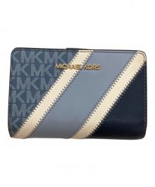 MICHAEL KORS（マイケルコース）の古着「JET SET TRAVEL 2つ折り財布」｜ブルー